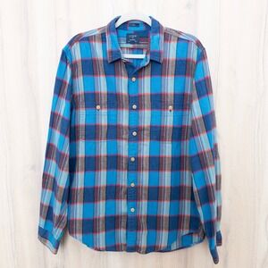 J.Crew Men Flannel Shirt Size L Multicolor Slim Casual Preppy Americana Outdoor